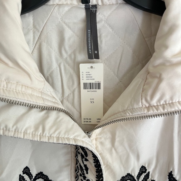 Anthropologie Embroidered Puffer Coat - Picture 7 of 8